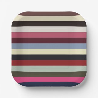 Colorful Horizontal Stripes Pattern Party