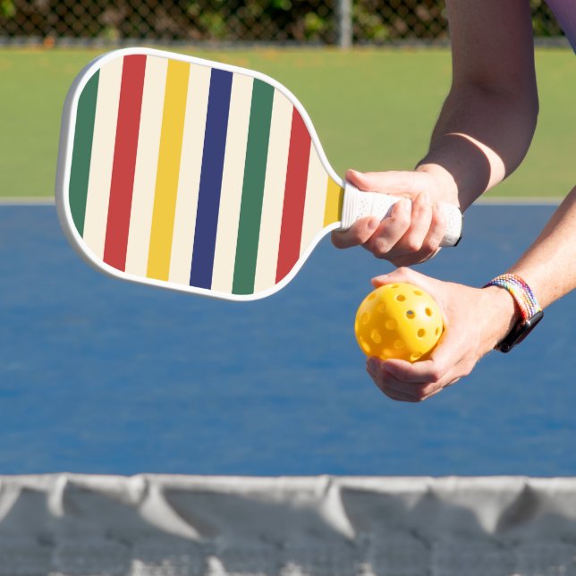 Colorful Horizontal Stripes Pickleball Paddle (Insitu)