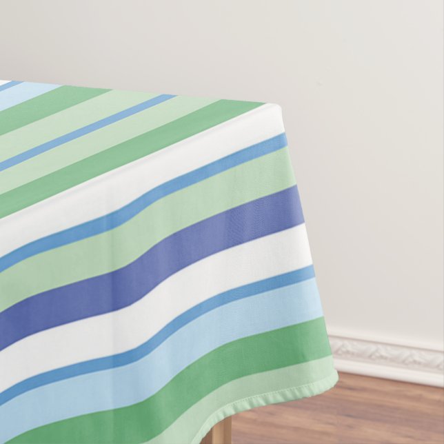 Colorful horizontal stripes tablecloth (In Situ)