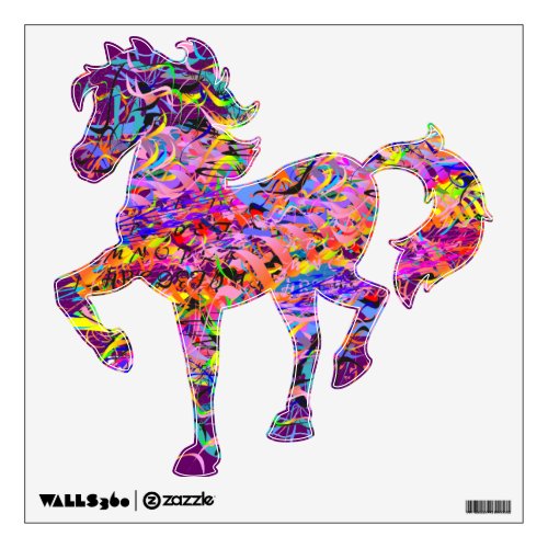 Colorful Horse A1 Wall Decal
