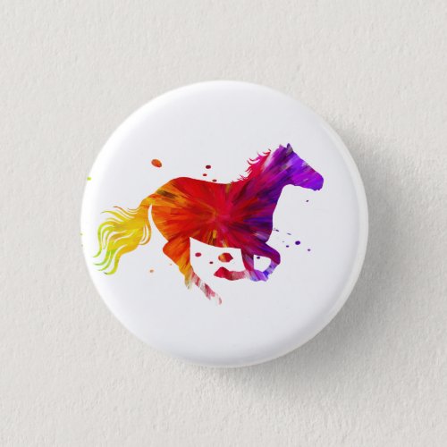 Colorful Horse Button