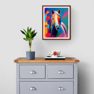 colorful horse canvas print
