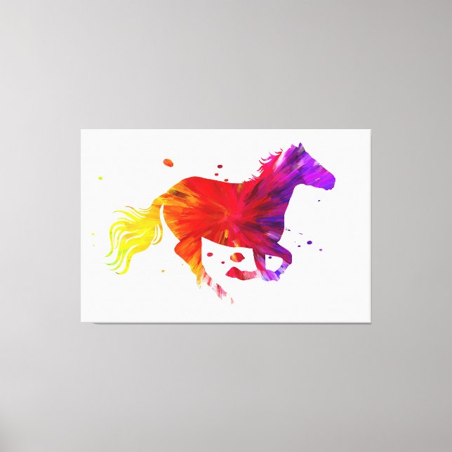 Colorful Horse Canvas Print (Front)