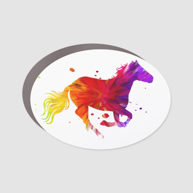 Colorful Horse Car Magnet (Front)