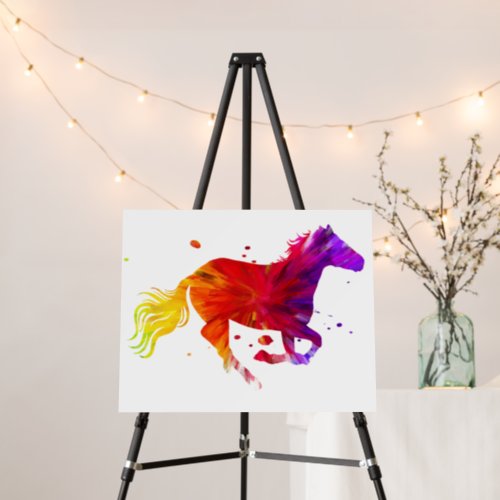 Colorful Horse Foam Board