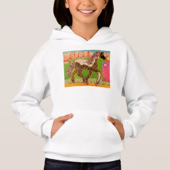 Colorful Horse Girls Hoodie Sweatshirt by AnimalParty at Zazzle