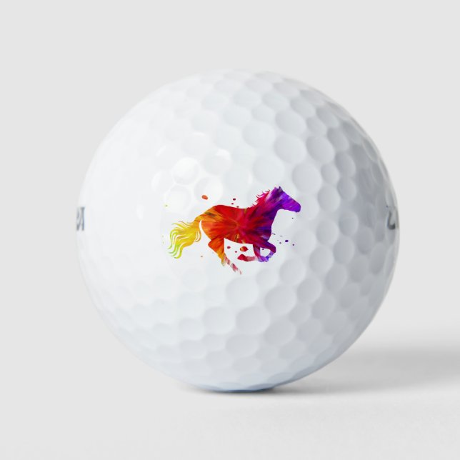Colorful Horse Golf Balls (Front)