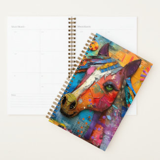 Colorful horse head 2025 planner