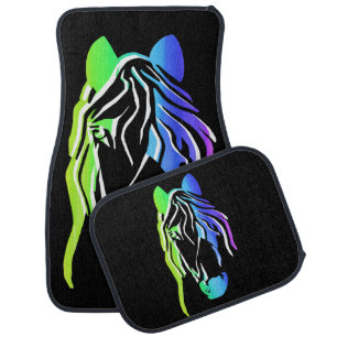 Colorful Horse Head Car Floor Mat