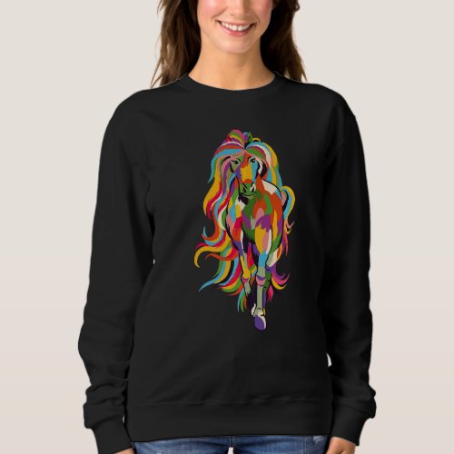 Colorful Horse Kentucky Horse Racing Derby Party Sweatshirt