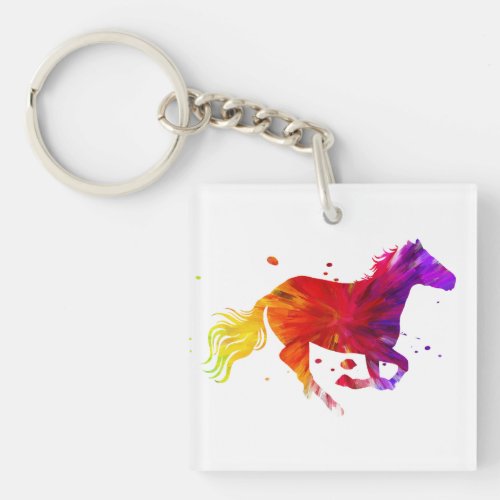 Colorful Horse Keychain