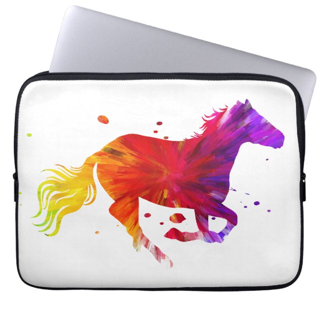 Colorful Horse Laptop Sleeve (Front)