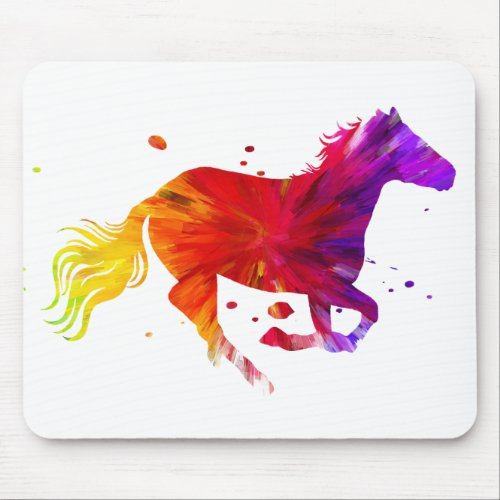 Colorful Horse Mouse Pad