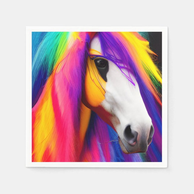Colorful Horse Napkins (Front)