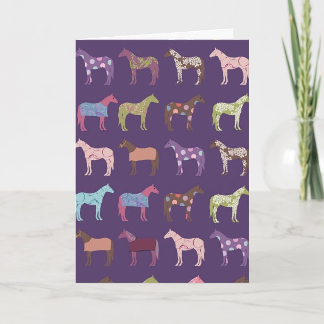 Colorful Horse Pattern Card (Front)