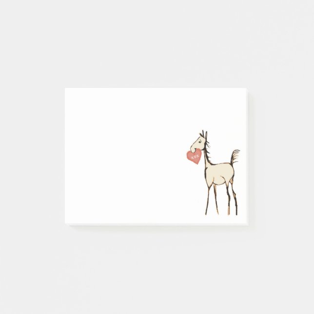Colorful Horse Pattern Post-it Notes (Front)