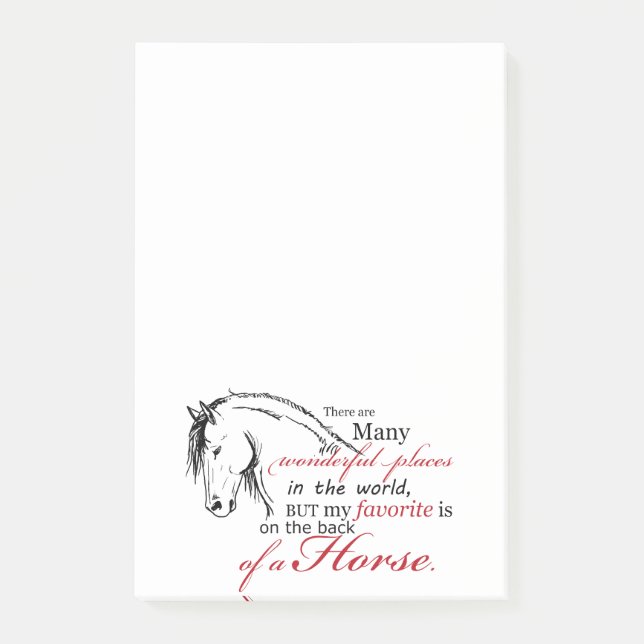 Colorful Horse Pattern Post-it Notes (Front)