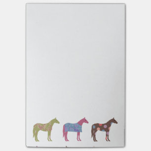 Colorful Horse Pattern Post-it Notes