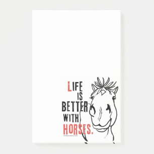 Colorful Horse Pattern Post-it Notes
