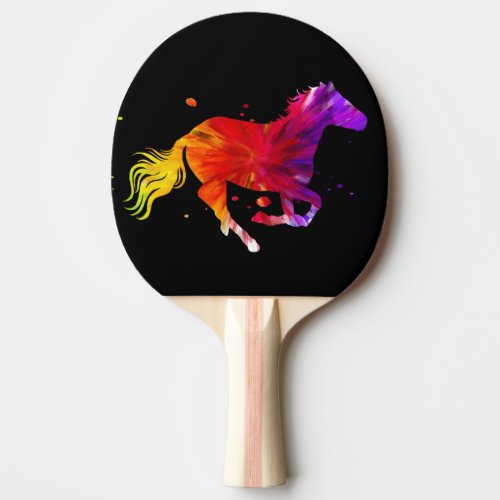Colorful Horse Ping Pong Paddle