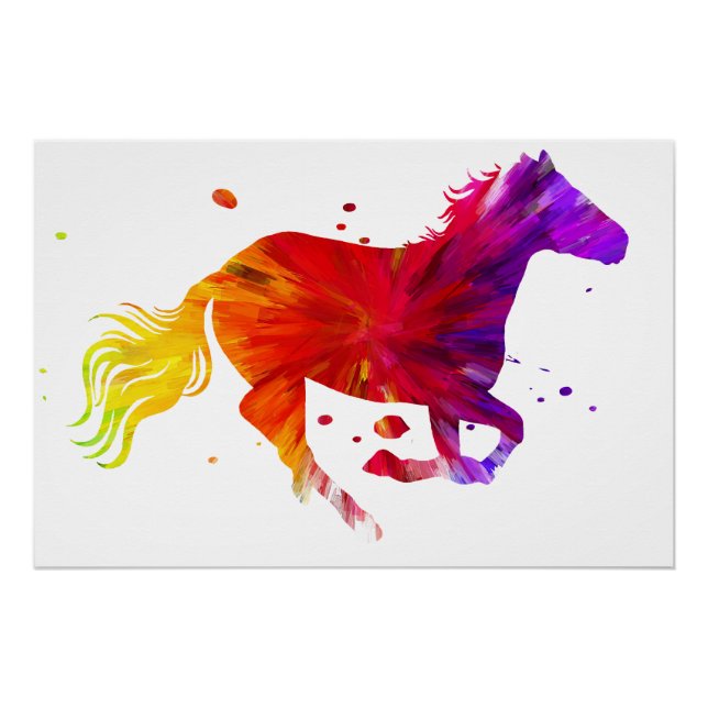Colorful Horse Poster (Front)