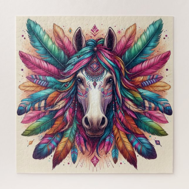 Colorful Horse Puzzle (Vertical)