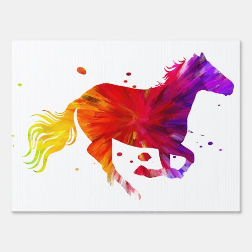 Colorful Horse Sign
