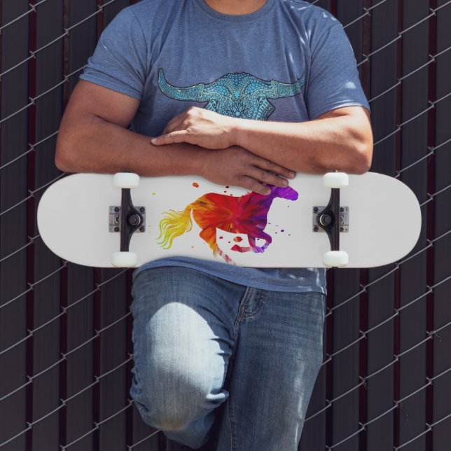 Colorful Horse Skateboard (Outdoor 3)