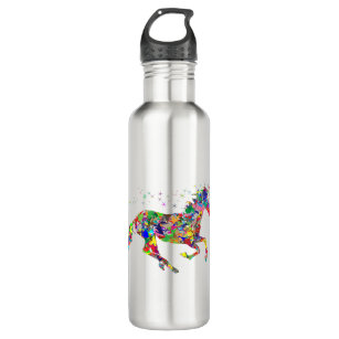 Colorful Horse Stainless Steel Water Bottle