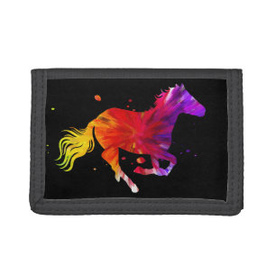 Colorful Horse Tri-fold Wallet