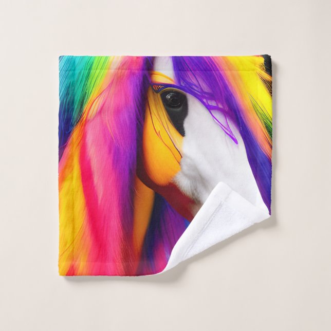 Colorful Horse Wash Cloth (Wash Cloth)