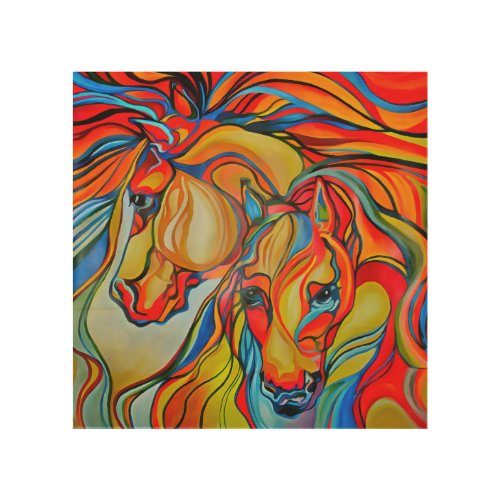 Colorful Horses Abstract Art