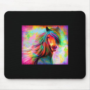 Colorful Horses Horseback Riding Horse Lovers Flow Mouse Pad
