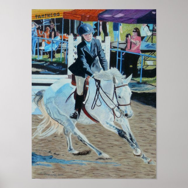 Colorful Horseshow Art Poster (Front)