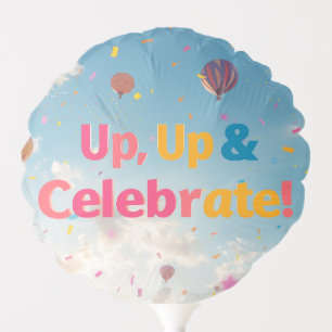 Colorful Hot Air Balloon Birthday Party Design B