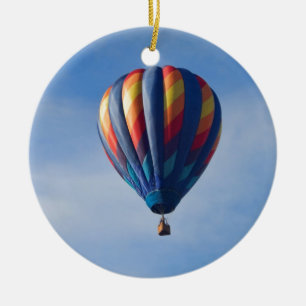 Colorful Hot Air Balloon Ceramic Ornament