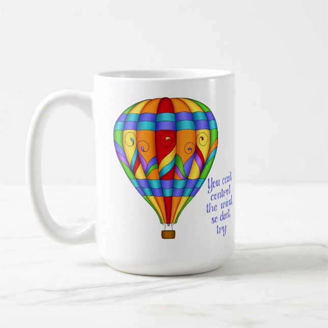 Colorful Hot Air Balloon Coffee Mug (Left)
