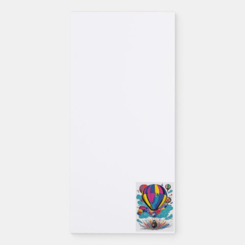 Colorful Hot Air balloon Design Magnetic Notepad