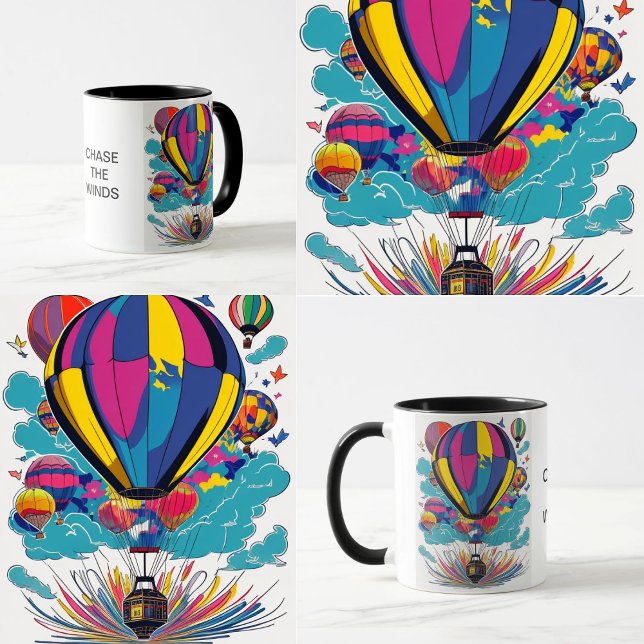 Colorful Hot Air Balloon Encouragement cup (Colorful Hot Air Balloon Design)