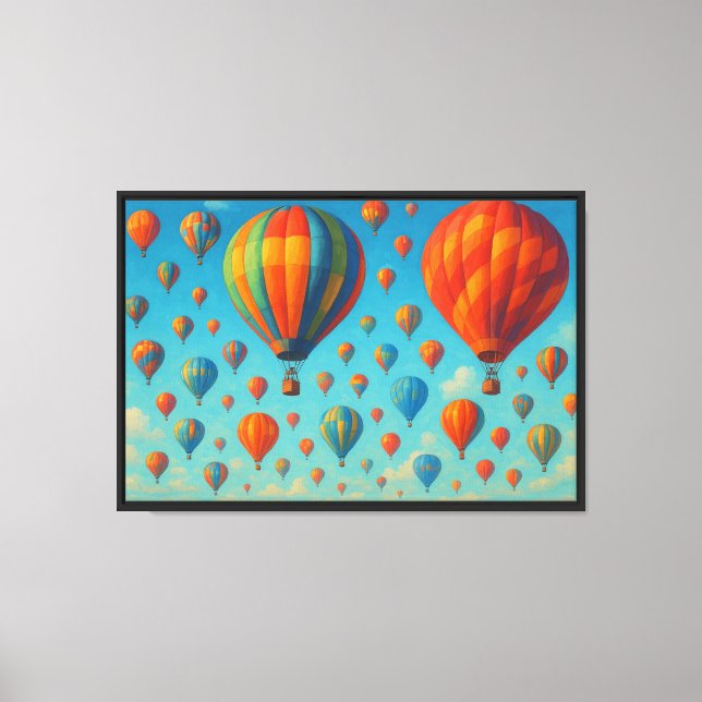 Colorful Hot Air Balloon Festival Canvas Print (Front)