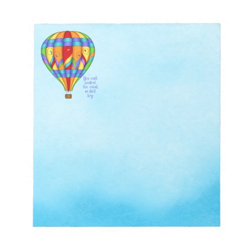 Colorful Hot Air Balloon Notepad