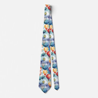 Colorful Hot Air Balloon Pattern  Neck Tie