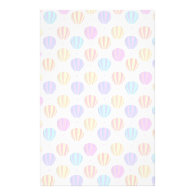 Colorful Hot Air Balloon Pattern Stationery