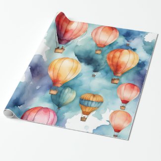 Colorful Hot Air Balloon Pattern 