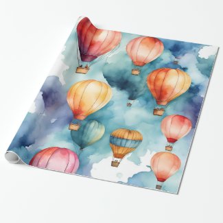 Colorful Hot Air Balloon Pattern 