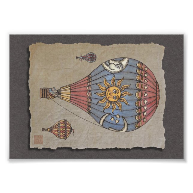 Colorful Hot Air Balloon Photo Print (Front)