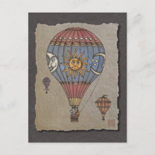 Colorful Hot Air Balloon Postcard