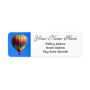 Hot Air Balloon Return Address Labels | Zazzle