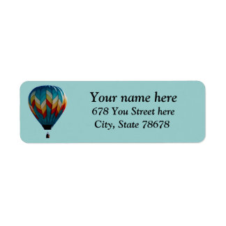 Colorful Hot Air Balloon Return Address Labels