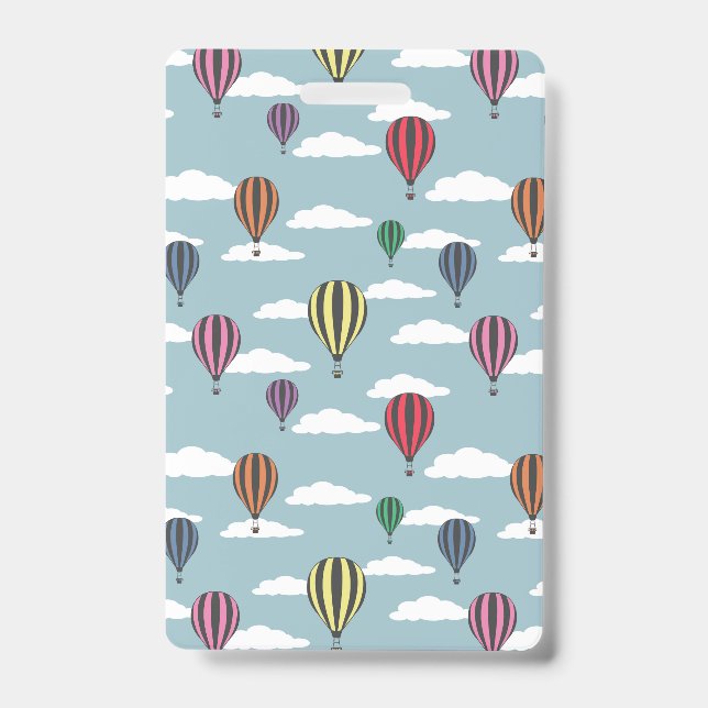 Colorful hot air balloons badge (Front)
